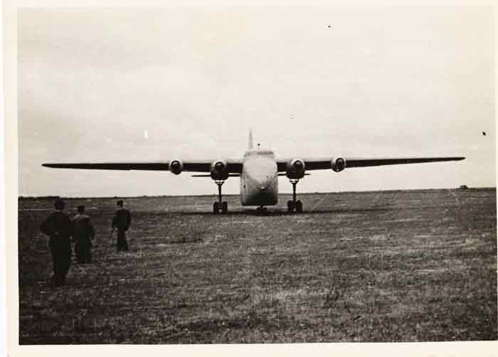 Cormoran - black and white photo taken in front of the aircraft